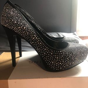 Black studded heel size 11
